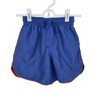 Boy's Hanna Andersson Blue Lined Swim Trunks | Size 5 (110)